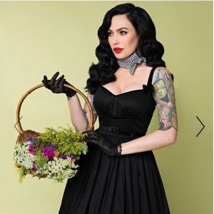 Black Alice Vixen dress by Micheline Pitt for Unique Vintage